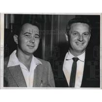 1955 Press Photo Kenneth Uchek and Frank Waldman of Rapid Transit Auto Center