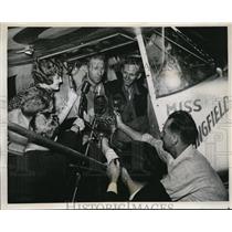 1939 Press Photo Springfield, Ill pilots Hunter & Humphrey Moody,Mrs Moody