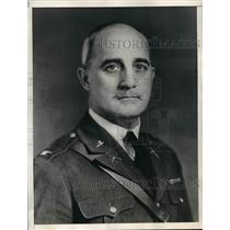 1938 Press Photo Colonel H.T.W. Eglin, Cmdr of Ft Totten