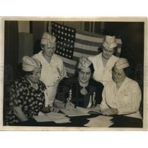1940 Press Photo Gold Star Sisters Layman, MacWilliams, Friedley, Oakman