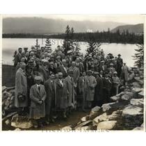 1928 Press Photo Kiwanians from Ind, Ky & TN at Jasper Park in Canada
