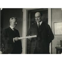 1920 Press Photo David Houston takes office as Sec of Treasury