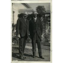 1921 Press Photo President Harding (L) and Col. George T. Harvey