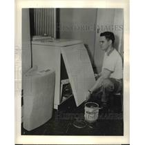 1958 Press Photo Sound conditioning washer in 15 minutes for $2.