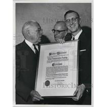 1966 Press Photo Mayor Ralph Locker with Governor David Laurence and M. Lucak