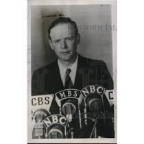 1939 Press Photo Col Charles Lindbergh speech Nation Against War