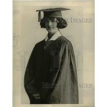 1923 Press Photo Missing Woman Clare Rogers in Cap & Gown - nee04313