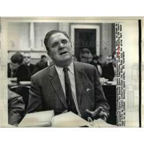 1963 Press Photo Space Administratir James E. Webb at the Senate Space Committee