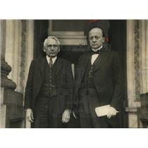 1923 Press Photo Senators Frank Kellogg & Atlee Pomarene Going to Pan American