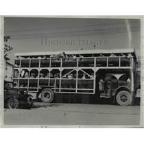 1933 Press Photo Motor News Double Decker Transportation bus - nee24463