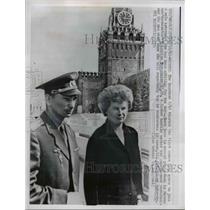 1963 Press Photo Cosmonette Valentina Tereshkova and Valery Bykovsky, Moscow