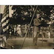 1924 Press Photo Gen. Pershing delivering address of National Defense Day