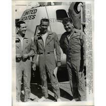 1968 Press Photo Cape Kennedy Apollo crew Walter Schirra,Don Elsele,