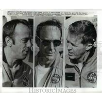 1971 Press Photo Crew of Apollo Astronauts Alan Shepard, Edgar Mitchell & Roosa