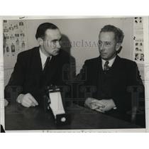 1934 Press Photo Jean Bechtel, Police Reporter and Harold V. Monthfort.