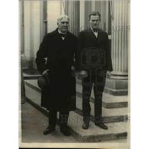 1924 Press Photo Senator John Harrold of OK and Son Ward Meet Pres Coolidge