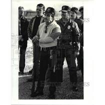 1987 Press Photo Police training officers listen to instructions - cva75189