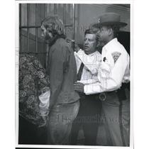 1969 Press Photo One of guilty contempt court charge being led to jail
