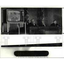 1982 Press Photo Judge Harry Sargeant, Judge J.L McCrystal, Judge R.G. Kaufman