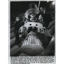 1966 Wire Photo The news media previewed the Agena Target Vehicle - cvw09040