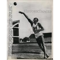 1948 Press Photo Charles Fonville University of Michigan shot putter - nes41783