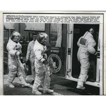 1969 Press Photo Apollo 12 Astronauts Alan Bean Richard Gordon & Charles Conrad