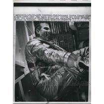 1963 Press Photo Astronaut Gordon Cooper at Cape Canaveral Florida - neb39821