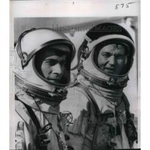 1966 Press Photo Gemini 10 Astronauts John W.Young and Michael Collins