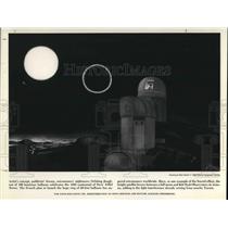 1988 Press Photo Example of the feared effect, the bright satellite near Tucson