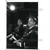 1989 Press Photo John Firtha and Douglas Miller Promoted to Police Captain