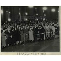 1935 Press Photo Detroit crowd to welcome Tigers home for World Series