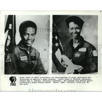1990 Press Photo Black Stars in Orbit illustrates contributions of blacks.