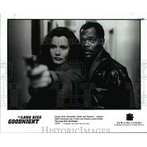 1996 Press Photo The Long Kiss Goodnight-Geena Davis and Samuel Jackson
