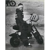 1983 Press Photo Motorcycle Racing Ice Fox Lake