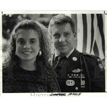 1991 Press Photo Becky Hybil and Kevin Pinson who became pen pals, now dating
