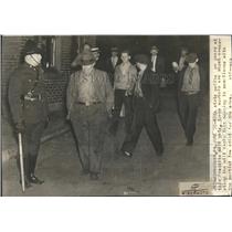 1937 Press Photo State Police Guard Franklin Mill