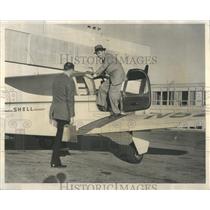 1955 Press Photo OHare Airport Skymotive Bonanza Plane