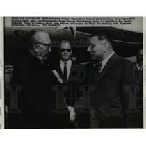 1960 Press Photo Konrad Adenauer, George Christopher in San Francisco