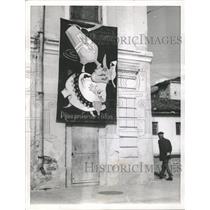 1961 Press Photo Yugoslavia Tito Albanian poster thirst