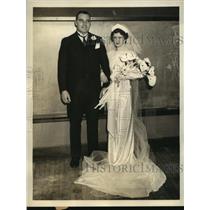 1935 Press Photo Track star Leo Sexton & bride grace O'Hara - sbs05259