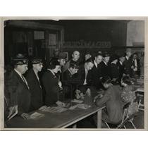 1937 Press Photo Registering at American Legion, New York City - neo05474