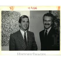 1988 Press Photo Arthur Roger gallery owner & Wayne Amedee artist - noa15051
