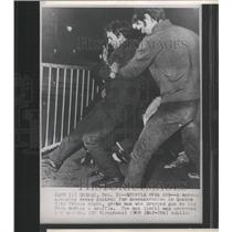 1969 Press Photo Quebec City Grabs man marshal scuffle