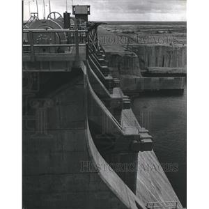 1969 Press Photo View of the Amistad Dam, Texas 254 feet above the river
