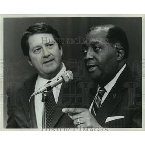 1981 Press Photo Alabama Senators Finis St. John III and J. Richmond Pearson.