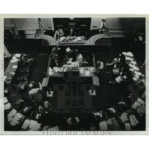 1981 Press Photo Alabama-A bird's-eye view of the Senate floor. - abna05011