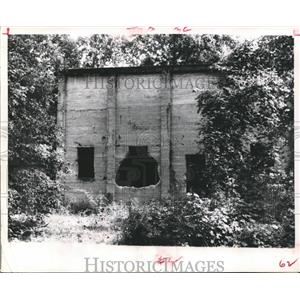 1963 Press Photo Ruins of a Jasper County ghost town, Aldridge, Texas