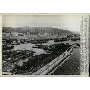 1942 Press Photo Genoa Harbor Mediterranean port Naval - RRX79877