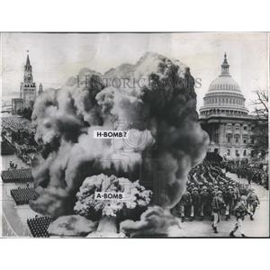 1953 Press Photo Russia H-Bomb US Nuclear Moscow Blast - RRX82727