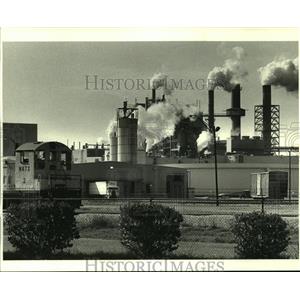 1987 Press Photo Boise Cascade's DeRidder Pulp and Paper Mill, Louisiana
